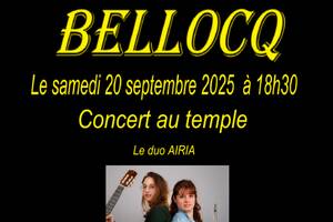 photo Concert au temple de Bellocq fête du Patrimoine