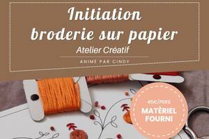 photo Initiation broderie sur papier