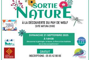 photo Sortie nature à la découverte d'un site Natura 2000 exceptionnel : le Puy de Wolf !