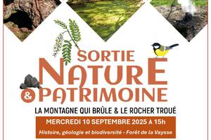 photo La montagne qui brûle et le rocher troué – sortie nature & patrimoine dans la forêt de la Vaysse