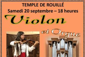 photo Violon et orgue : Bach par Susanne Goldmann et Michel Milhères