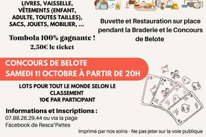 Concours de belote au profit de l'association Resca'Pattes