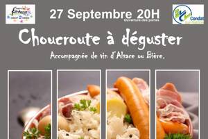 Soirée dansante avec repas choucroute accompagné de bière blonde ou ambrée