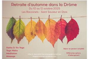 photo retraite de yoga d'automne dans la Drôme