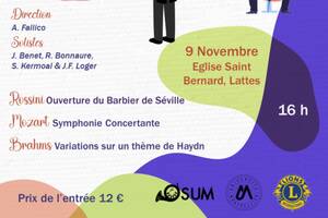 Concert caritatif Rossini, Mozart, Brahms - Eglise St Bernard de Lattes