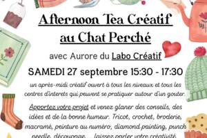 photo Afternoon Tea Créatif DIY au Chat Perché