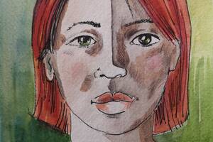 photo Stage de portrait à̀ l'Aquarelle et en techniques mixtes pour adulte débutant et initié