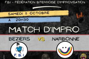 photo Match d'impro FBI (Béziers) vs Brigade du Bonheur (Narbonne)