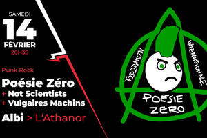 Poésie Zéro + Vulgaires Machins + Not Scientist en concert à Albi