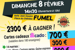 photo LOTO Bingo 08/02/26 - Comité des fêtes Fumel - 2300 € dont 700 € à la dernière partie !