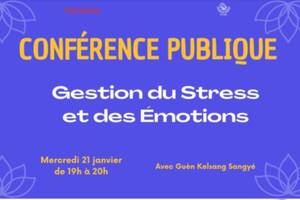 photo Conférence Publique : Mieux gérer son Stress et ses Émotions des solutions efficaces pour mieux gérer