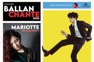 photo Sam Sauvage et Mariotte pour la 8ème édition de Ballan Chante le samedi 4 avril 2026