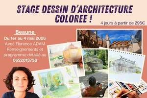 photo Stage dessin - Croquis d'Architecture colorés
