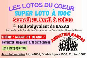 photo Super Loto organisé par les Lotos du Coeur avec animation Banda