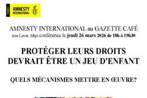 photo Conférence Amnesty International sur les Droits des Enfants