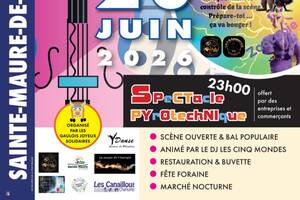 Fête de la Musique et marché nocturne, spectacle pyrotechnique
