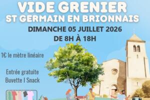 Vide grenier à St Germain en Brionnais le 5 juillet 2026
