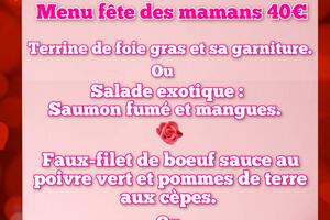 Menu fête des mamans