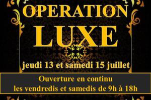 opération LUXE (Boutique Solidaire AGIR)