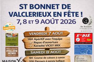 photo La grande fête de Saint-Bonnet-de-Valclérieux revient les 7, 8 & 9 août 2026 !