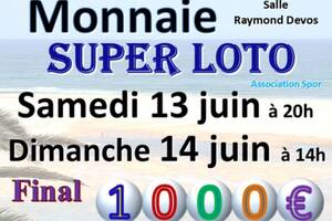 Méga LOTO animé par Karine Samedi 13 juin (20h) Final 1000€ et Bingo Américain (valeur plus de 500€)