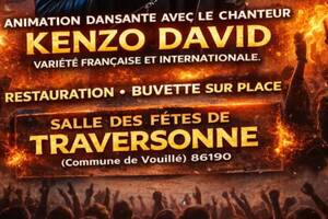 photo Feu de la St Jean avec le chanteur Kenzo David