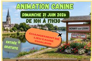 photo ANIMATION CANINE GRATUITE à BONNY SUR LOIRE le 21 juin 2026