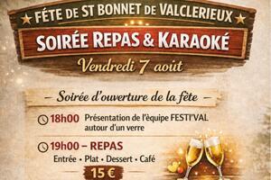 photo Repas + Karaoké ouverture de la Grande Fête de Saint-Bonnet-de-Valclérieux