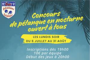 photo Concours de pétanque en nocturne ouvert à tous