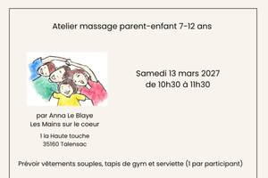 Atelier massage parent-enfant 7-12 ans