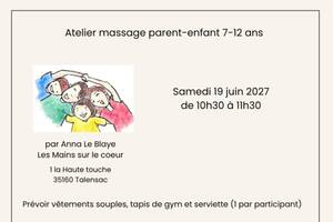 Atelier massage parent-enfant 7-12 ans