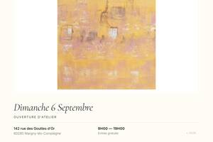 ATELIER OUVERT - Peintures - Samedi 6 Septembre - Margny-lès-Compiègne - Entrée libre