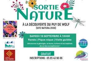 Sortie nature à la découverte du Puy de Wolf, site Natura 2000 exceptionnel !
