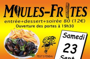 REPAS MOULES FRITES   SOIREE ANNEES 80