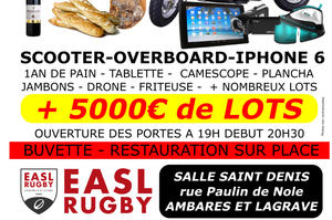 Mega LOTO EASL RUGBY AMBARES + de 5000 euros de lots à Ambarès-et-Lagrave
