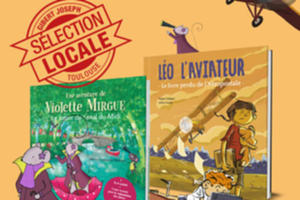 Idées cadeaux pour un Noël local : Violette Mirgue et Léo l'aviateur à la rencontre de leurs jeunes lecteurs 