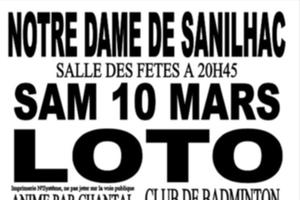 Loto du club de badminton de Notre-Dame-de-Sanilhac