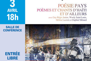 Poésie Pays, spectacle participatif de poésie et de musiques haitiennes par Guy Régis Jr