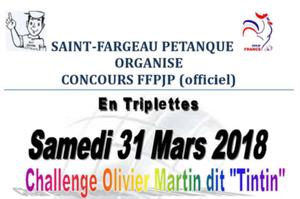 photo CONCOURS DE PETANQUE OFFICIEL en Triplettes