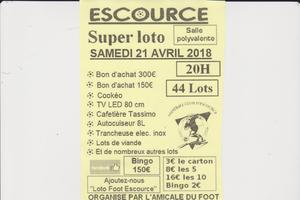 GRAND LOTO DE L AMICALE FOOT D ESCOURCE