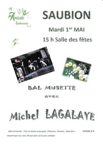 photo Bal Musette à SAUBION avec l'orchestre Michel LAGALAY