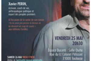 photo Xavier Péron, spécialiste de la spiritualité maasaï, en conférence à Toulouse