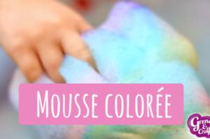 Eveil sensoriel - mousse colorée