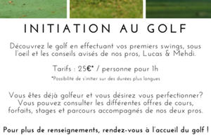 photo Cours d'initiation au golf - Hôtel Golf Château de Chailly