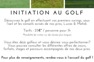 Cours d'initiation au golf - Hôtel Golf Château de Chailly