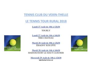 TENNIS TOUR RURAL DU Tennis Club du Vexin Thelle