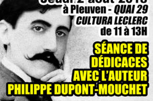 photo MARCEL PROUST à BEG-MEIL : séance de dédicaces avec Philippe Dupont-Mouchet