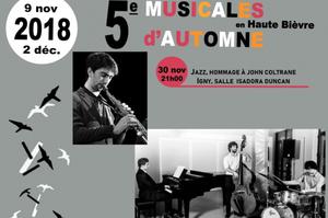 5e Musicales d'Automne en Haute Bièvre - Hommage à John Coltrane