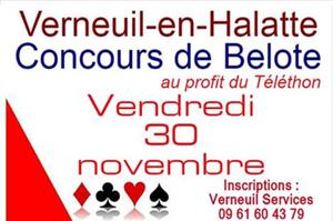 concours de belote au profit du téléthon