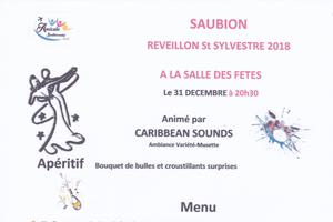 Réveillon de la St SYLVESTRE 2018 à SAUBION